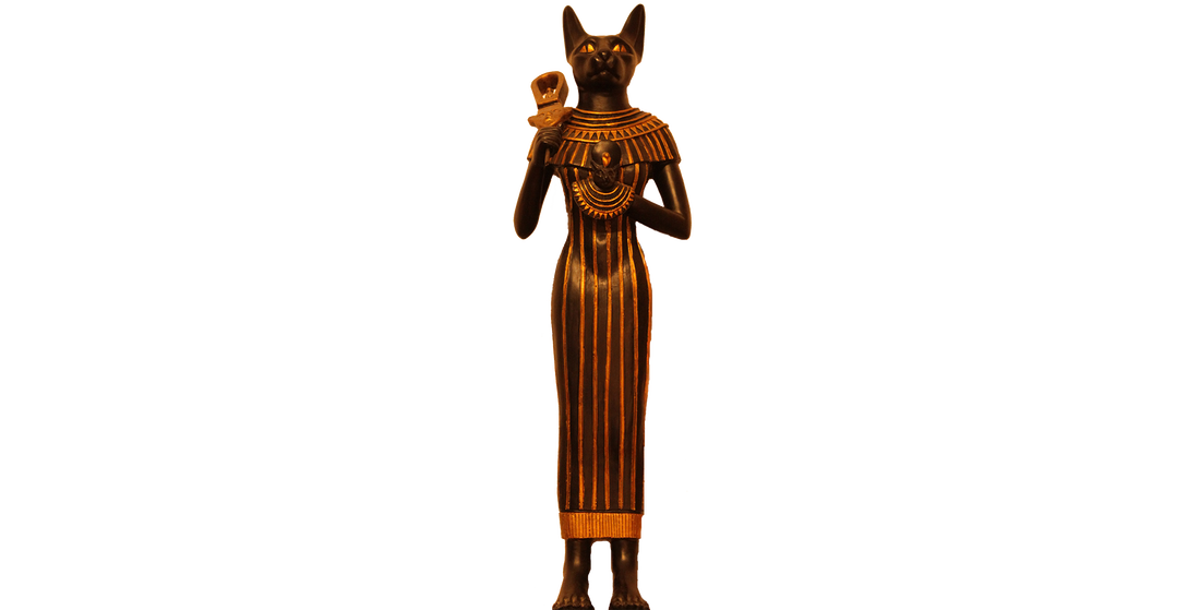 De Egyptische godin Bastet werd vaak met de kop van een kat afgebeeld.