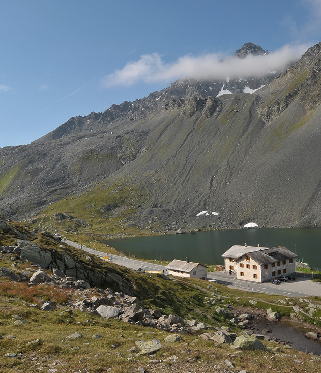 De Fluelapass in de Alpen