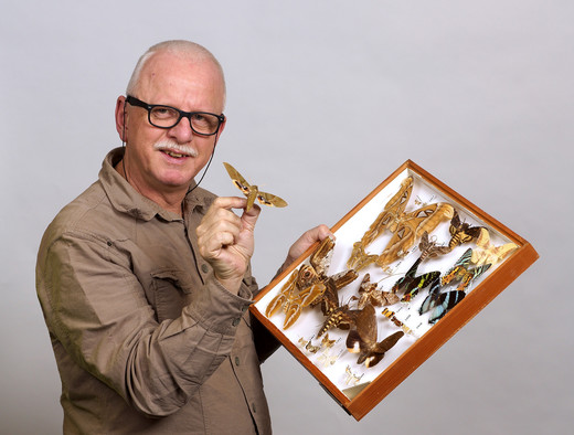Rob de Vos onderzoekt soorten uit de collectie.
