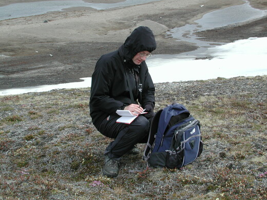 Onderzoek in het veld (Spitsbergen, 2008).