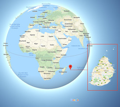 Mauritius ligt ten oosten van Madagaskar.