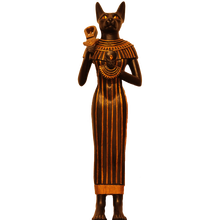 De Egyptische godin Bastet werd vaak met de kop van een kat afgebeeld.